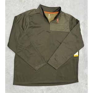 Browning 1/4 Zip Pullover XXXL Black Olive Hunting Fleece NWT